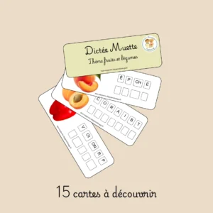 Dictée Muette : FRUITS ET LÉGUMES dès 6 ans