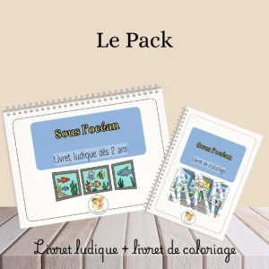 Pack SOUS L’OCÉAN – livret ludique + livret de coloriage