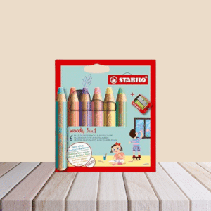 STABILO Woody 3 en 1 – Boite de 6 Pastel