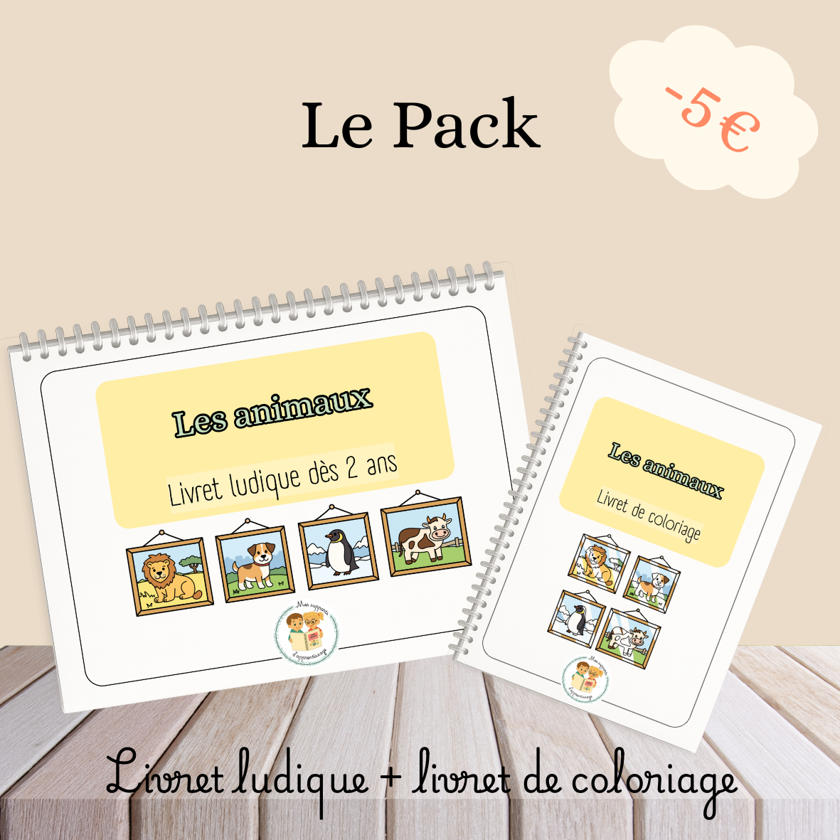 Pack ANIMAUX - livret ludique + livret de coloriage