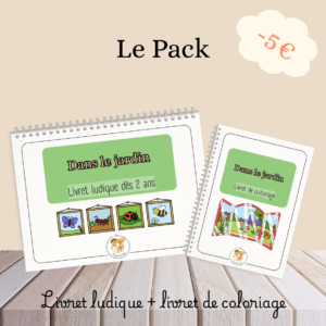Pack DANS LE JARDIN – livret ludique + livret de coloriage