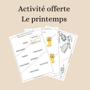 Activité offerte : Le Printemps